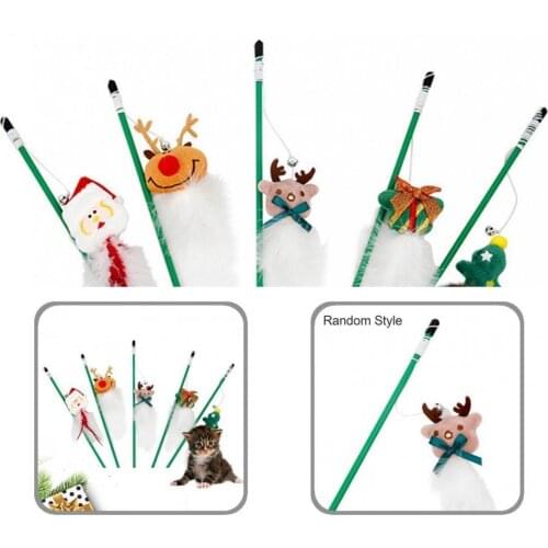 Cute Enjoyable Kitten Teaser Interactive Stick Toy Harmless Cats Toy Soft Pet Accessories