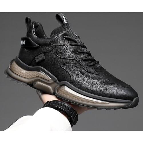 Mens Shoes Spring 2021 New Mens Leather Sports All-Match Casual Trend Fashion Casual Outdoor Sports Shoes Men