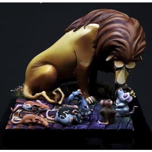 1/24 Scale Unpainted Resin Figure Lion and mouse queen