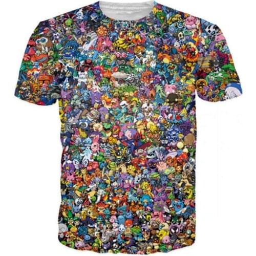 CJLM New Mans 3D Printed T-shirts Animal Character Graphic Tees Casual Short Sleeve Shirt Homme Unisex Camisetas Tops