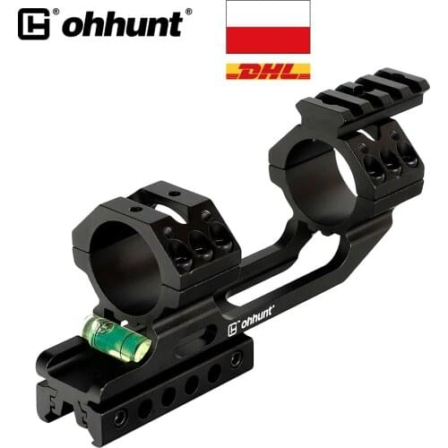 Hunting ohhunt 11mm 3/8" Dovetail 20mm Picatinny Weaver Riflescope Rings 25.4mm 30mm Offset Scope Mount Rail Bubble Level