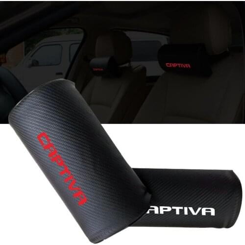 Carbon Fiber Leather Car Headrest Pillow for Chevrolet Captiva Support Holder Neck Pillow with Memory Foam Car Accessories
