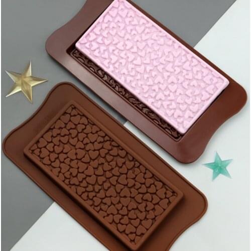 Silicone Break Apart Chocolate Bar Sweet Molds Flexible Rectangle Baking Tray Forms Hot Chocolate Moulds Silicon Homemade