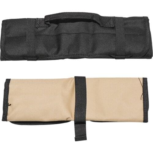Chef Knife Bag Roll Bag Carry Case Bag Kitchen Portable Storage 10/21 Pockets Black & Coffee Color