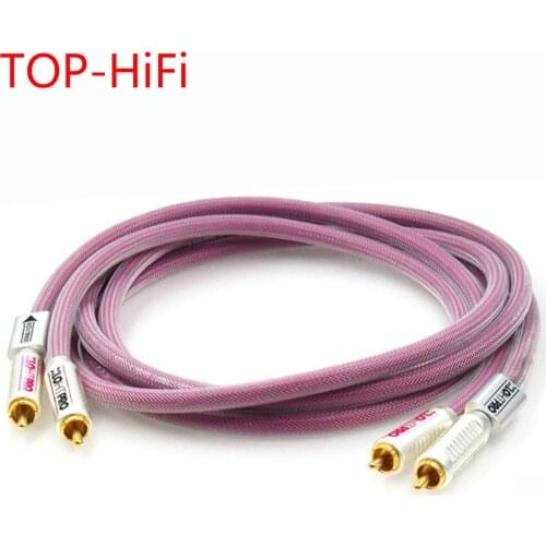 TOP-HiFi Pair Gold Plated RCA Plug HTP1 PRO RCA XLO Audio Cable CD Amplifier Player Speaker RCA Interconnect Cable