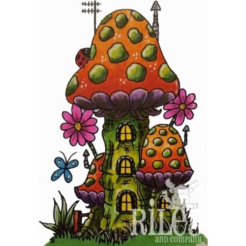 Mushroom Castle Transparent Clear Silicone Stamp/Seal for DIY scrapbooking/photo album Decorative clear stamp A7154