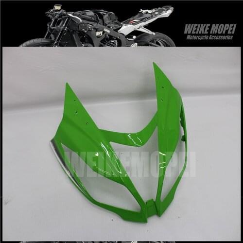 Green Front Upper Fairing Headlight Cowl Nose Panlel Fit For Kawasaki Ninja ZX600 ZX636 ZX6R ZX6RR 2013 2014 2015 2016 2017 2018