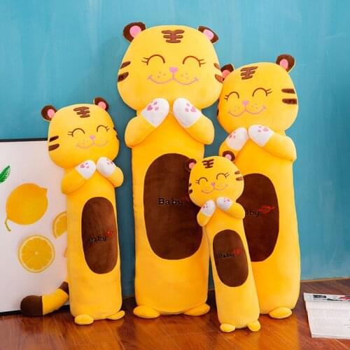 Zqswkl 60/80/100cm cartoon tiger doll plush toy gifts for boys and girls sleeping long pillow big stuffed animals baby soft toys