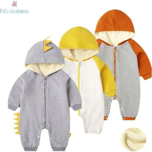 2020 Newborn Gentleman Baby Boy Clothes Autumn Long Sleeve Rompers 0-1y Baby girls Cotton Climbing Costumes warm boys Jumpsuit