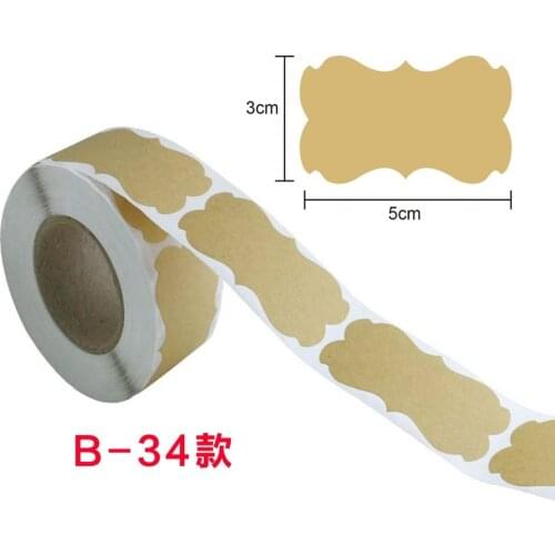 250 Sticker Self Adhesive Labels Stickers Gift Candy Tags Packaging Seals Handmade DIY Design Kraft Paper Sticky Custom Sticker