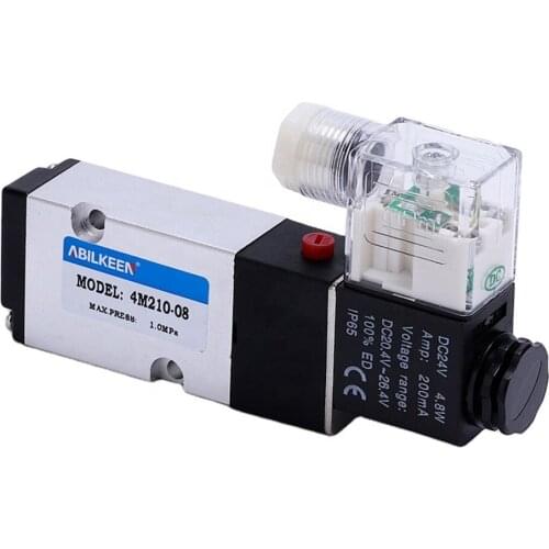 4M210-06 4M210-08 4M310-08 4M310-10 Two Position Five Way Solenoid Valve Pneumatic Components Air Tools 4M Series