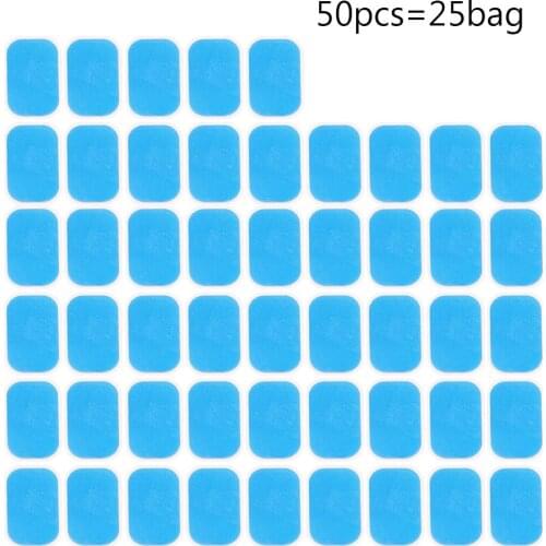 50PCS Gel Pads For EMS Trainer Abdominal Gel Stickers Fitness Hydrogel For Abdomen Muscle Stimulator Slimming Massage Machine