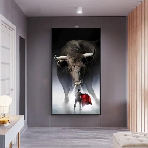 Abstract Matador Canvas Paintings Bullfight Posters and Prints Cuadros Wall Art Picture for Living Room Home Decoration Unframed