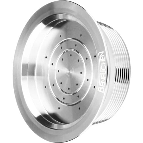 Solid Stainless Steel Metal Coffee Capsule with Lid Compatible for LAVAZZA MIO Lavasa Italian Reusable , Silver