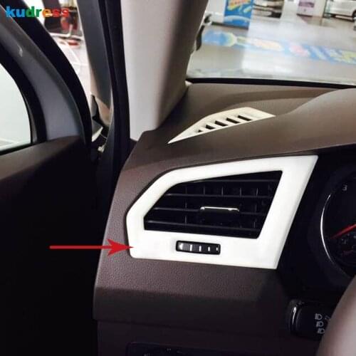 For Volkswagen For VW Tiguan MK2 2017 2018 2019 Matte Car Interior Front Air Vent Cover Trim AC Outlet Frame Trims Stickers LHD