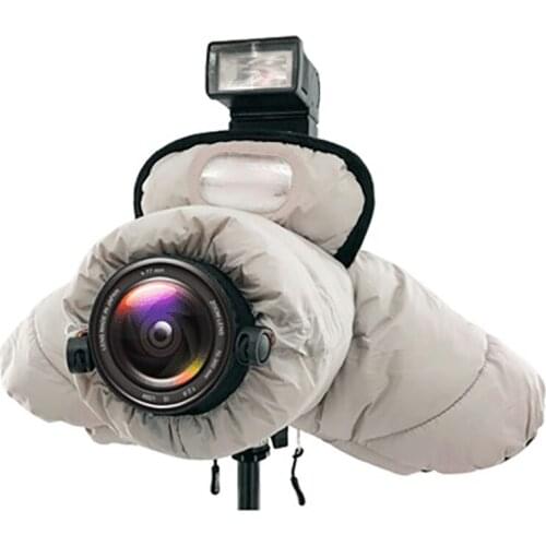 Cotton Outdoor Winter Camera Protective Cover Cold Cover Adjustable Waterproof Entry SLR Camera Protector Case With Storage Bag