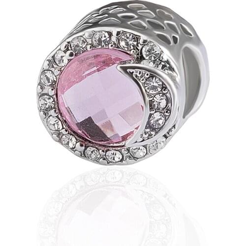 HPXmas Wholesale 5pcs/lot Bracelet accessories For Woman Moon Spacer Beads Charms for Bracelet Making Jewelry