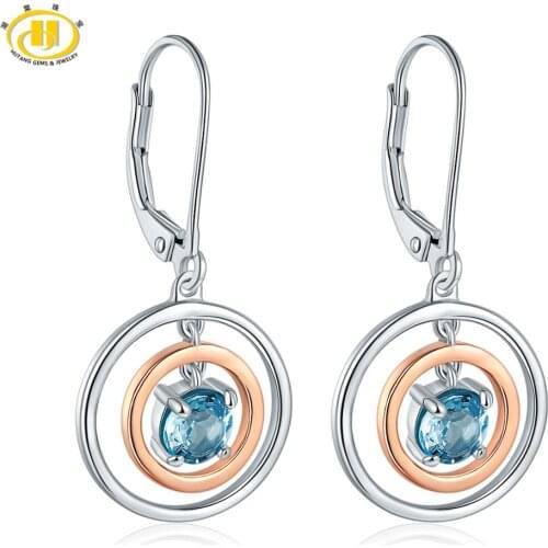 Женские золотые серьги HUTANG GEMS & JEWELRY China At AliExpress