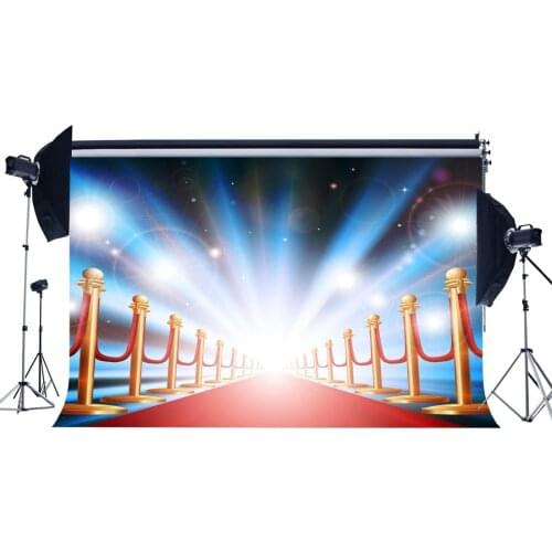 Interior Stage Backdrop Shining Lights Red Carpet Backdrops Bokeh Glitter Sequins Hollywood Photography Background