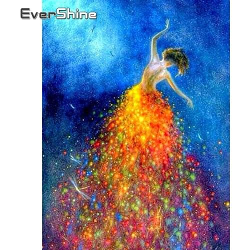 EverShine 5D DIY Diamond Painting Woman Rhinestone Cross Stitch Mosaic Diamond Embroidery Portrait Picture Beaded Art Wall Decor