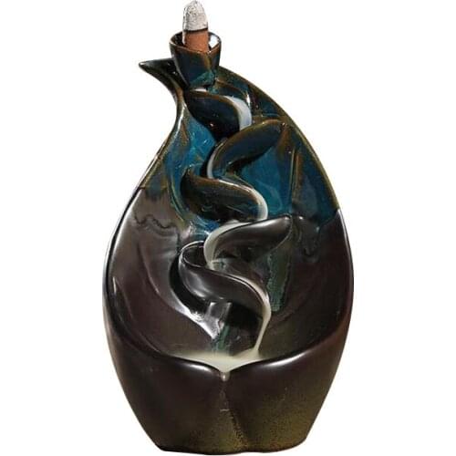 Backflow Ceramic Incense Burner Furnace Personalized Decoration for Home Office quemador de incienso
