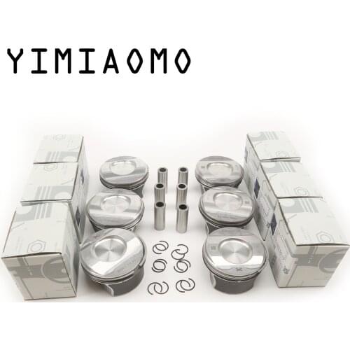 Piston Assembly 6x Pistons Rings Set M276 3.5L A2760304317 For Benz X218 C218 A207 C207 X166 V251 R172 R231 W222 A 276 030 44 17