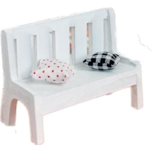 Creative White Small Chair Ornament Simulation Of Home Furnishings Park Chair With Pillow Creative Wooden Furniture