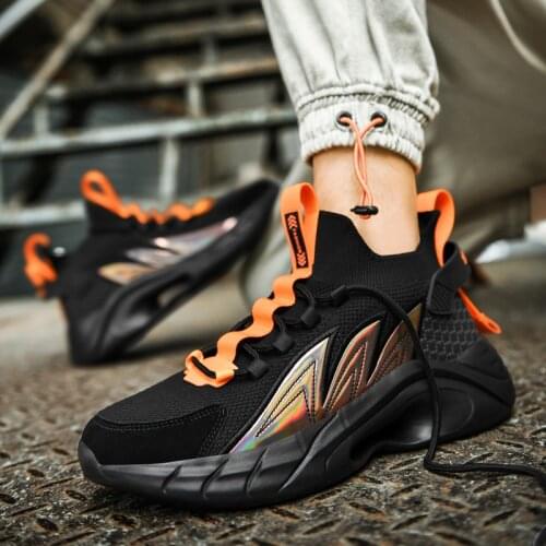 New Men Cushioning Running Shoes Breathable Reflective Sneakers High Quality Wear-resistant Lightweight Jogging Shoes Zapatillas