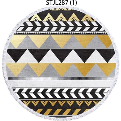 Geometric striped animal Round beach towel Fringed beach towel Pareo beach luxury beach towel Sea beach towel strandlaken towel