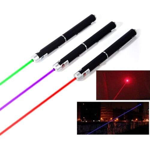 Laser Pointer Mini 5MW 532nm Red Purple green Laser Powerful Presenter Remote Lazer (Batteries not included)