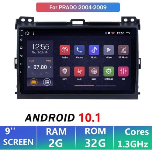 2G + 32G 9" 2din Android 10.1 Car Multimedia For Toyota Land Cruiser Prado 120 2004-2009 2Din Radio Player GPS Navigation