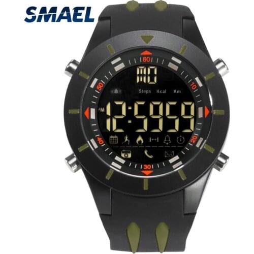 SMAEL Mens Watch Electronic Digital Display Time Sports Model 50M Water Resistance Automatic Update Date