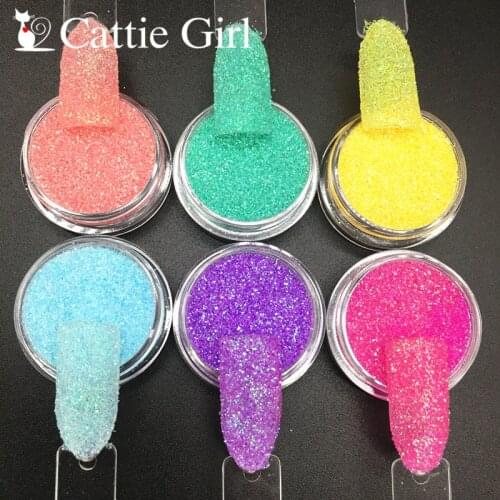6colors Nail Glitter Set Bling Crystals Nail Art Glitter Holographic Mix Powder Dust Ultra-fine Glitters 3D Nail Art Decorations