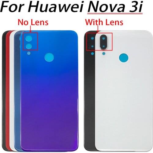 New For Huawei Nova 3i Battery Back Cover Rear Door Replacement Housing STICKER Adhesive With Lens