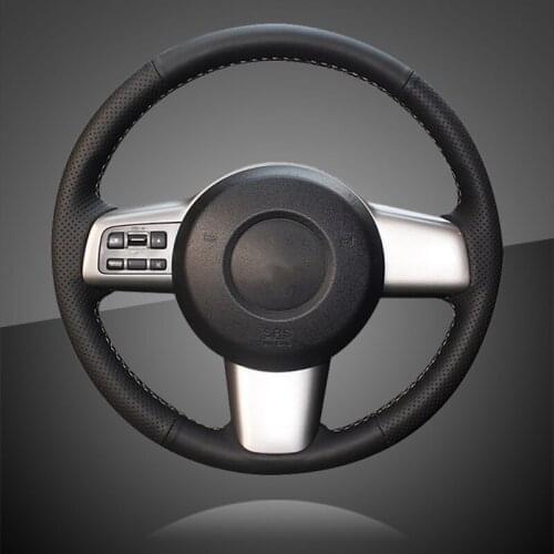 Car Braid On The Steering Wheel Cover for Mazda 2 2008-2014 Auto Braid Steering Wheel Covers Interior Accessories Car-styling