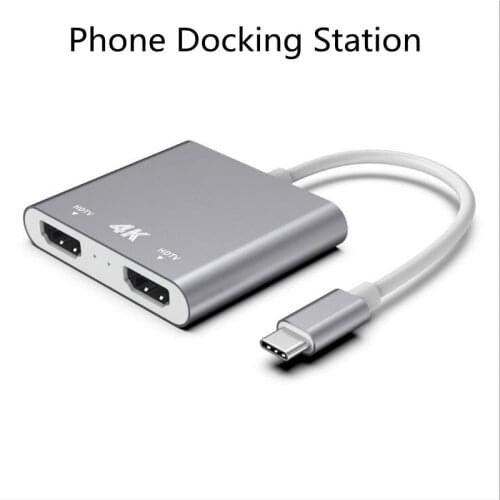 Type-C to Two HDMI Socking Station Converter Laptop Mobile HDMI Screen Splitter Phone Docking Station For Huawei Lenovo