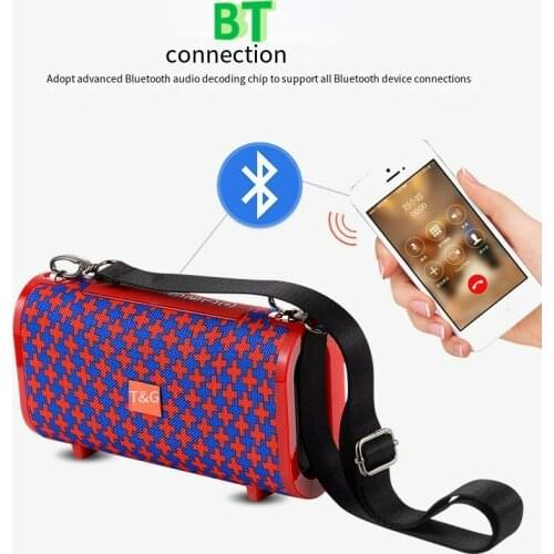 TG-123 Column Portable Bluetooth-compatible Mini Speaker with FM Radio TF Card AUX Cable Wireless Loudspeakers & Phone Speaker