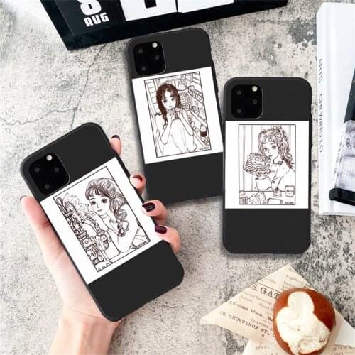 Simple strokes of characters Phone Case for iPhone 11 12 Pro mini pro XS MAX 8 7 6 6S Plus X 5S SE 2020 XR