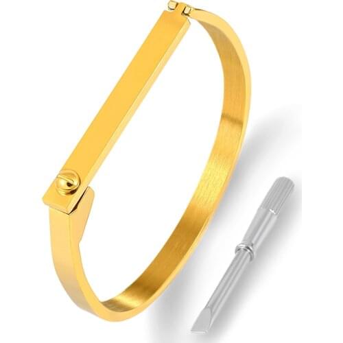 Simple Rivet Design Bangles & Bracelet Stainless Steel Charm Cuff Bracelet Women Jewelry Fashion Pulseras Bijoux Couple Gift