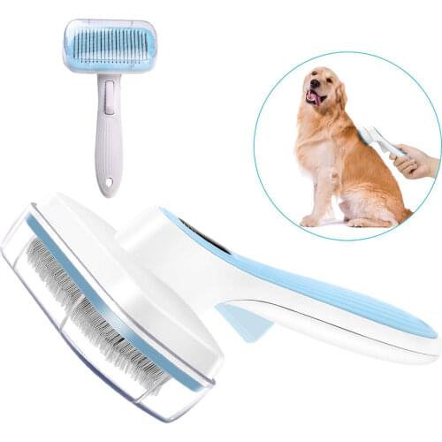 Pet Comb Short Medium Hair Brush Handle Pet Comb for Cats Grooming Tool Automatic Hair Brush Remover Dog Cat Comb Pet Products