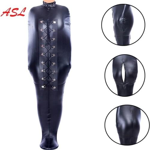 Mummy Bindspeaker Mermaid Mummy Gimp Restraint Straight Jacket Sleeping Body Bag Sack Straitjacket, PU Leather Straight Jacket