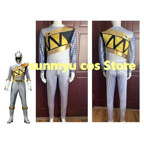 Zyuden Sentai Kyoryuger Grey Bodysuits Cosplay Costume,Custom Size Halloween