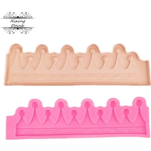 Crown shaped cake rim silicone mold dessert chocolate candy mold kitchen baking supplies cake decoration tools