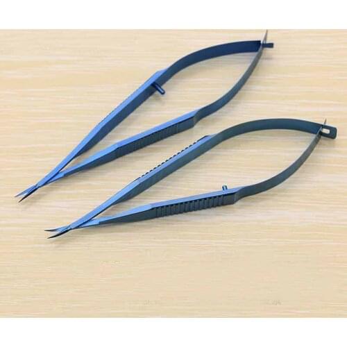 Titanium alloy trabecular shear microscopy device double eyelid instrument 12cm straight pointed tip
