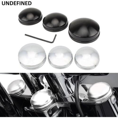 Motorcycle Upper Fork Stem Covers Triple Clamp Cap for Harley Dyna Fat Bob CVO Low Rider Super Glide Sport Wide Glide 2006-2017
