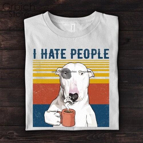 Vintage Dog Lover shirt Dog I Hate People shirt Dog Drinking Shirt Trending 2020 Shirt Camping Outdoors gift. H36
