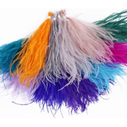 100pcs/lot ostrich feathers hair 10-15cm natural ostrich craft feathers for Clothing Sewing Decoration plume crafts