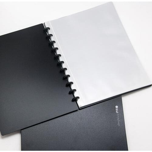 2019 New Arrive Yiwi A4 Transparent Pvc Bag 25 Sheets Mushroom Disc Hole Information Booklet For Happy Notebook