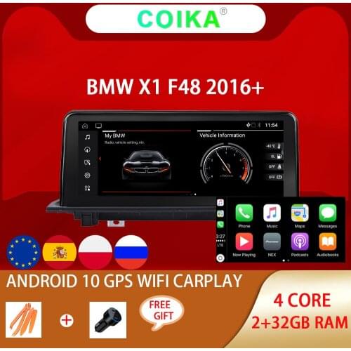 10.25" Android 10 System Car Touch Screen Radio For BMW X1 F48 20016-2018 Google BT 2+32G RAM WIFI GPS Navi Multimedia Carplay