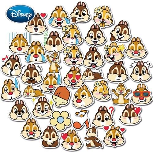 Disney 40pcs Anime Kiki and Titi Stickers Cute Stickers Mobile Water Cup Luggage Waterproof Sticker Pack